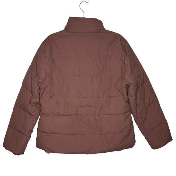 Garnet Hill Pink Down Feather Puffer Jacket - Picture 2 of 16